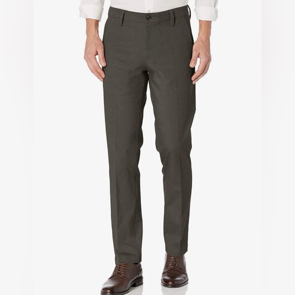 Dockers Workday Pants Gray Khaki Smart 360 Flex Straight Fit Mens Size 40x29